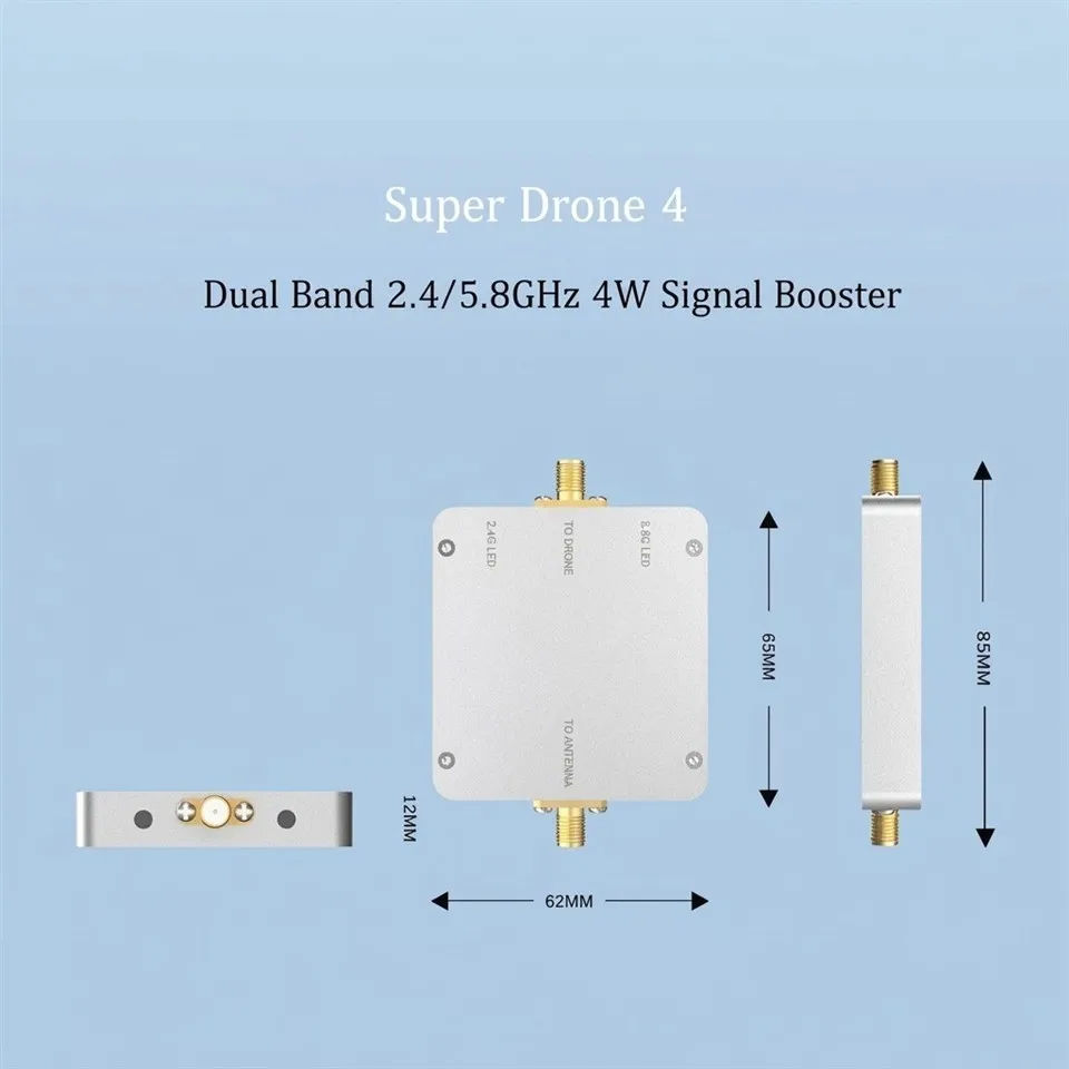 ACASOM 2.4G 5.8G Dual-Band Signal Amplifier Single-In Single-Out 2.4G/5.8G Drone Signal Booster factory